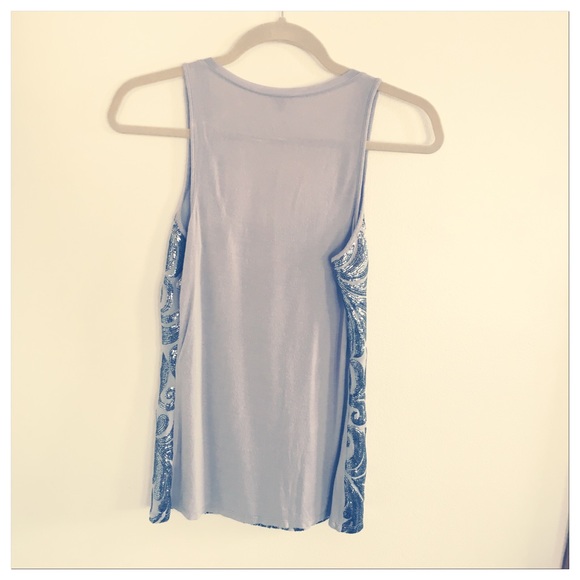 Express Silver Tank Gray Sequins Night Out - Picture 4 of 8